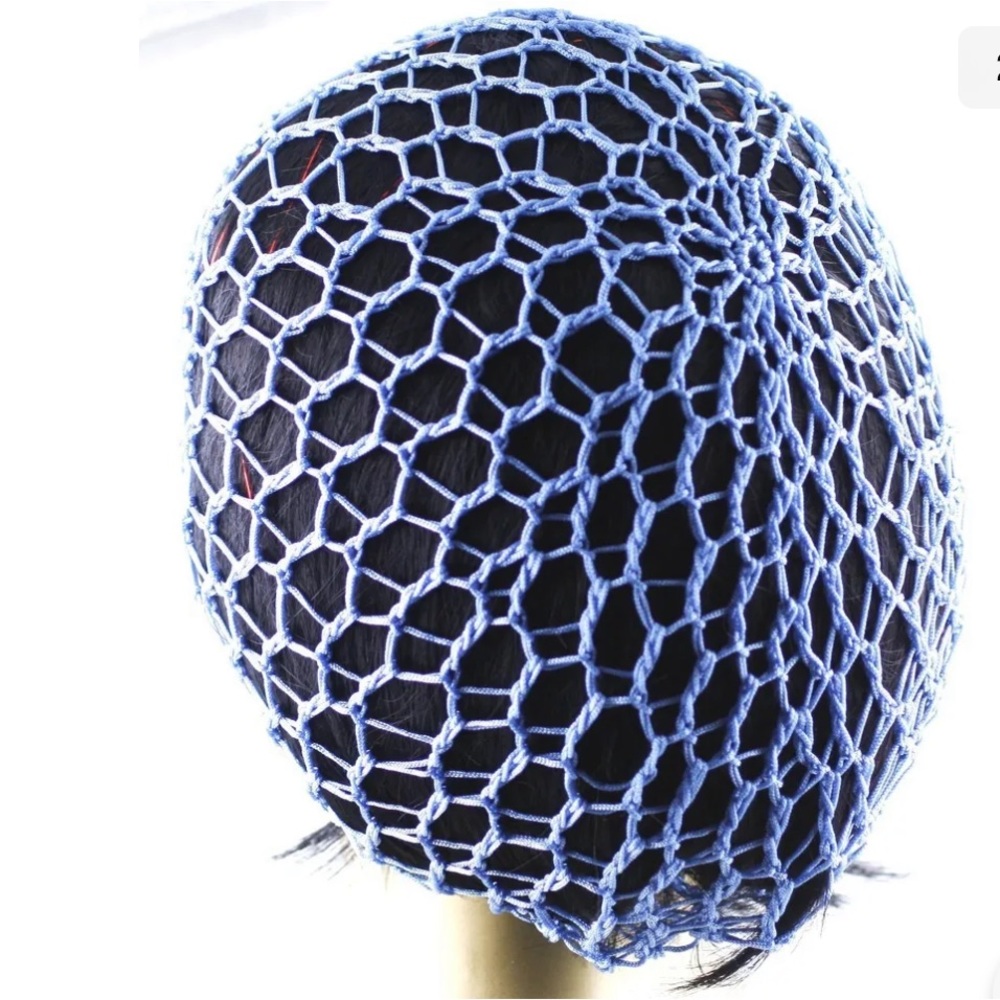 Blue hair snood net
